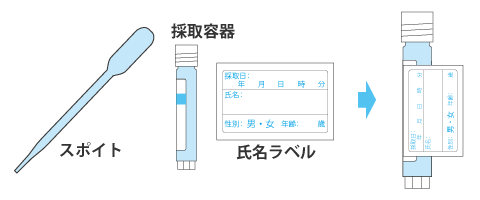 検査に必要となる検体の採取方法についての説明です。